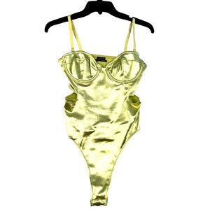 Out From Under for Urban Outfitters Women’s Medium Light Green Satin Bodysuit